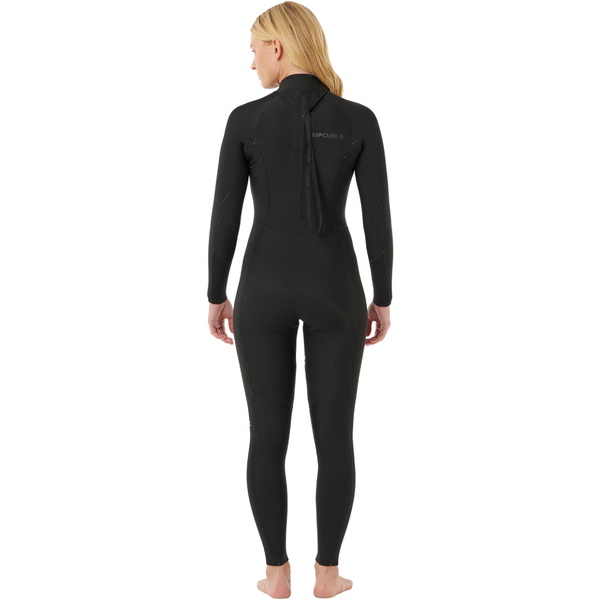 2026 Rip Curl Womens Dawn Patrol 4/3mm Back Zip Wetsuit 163WFS - Black